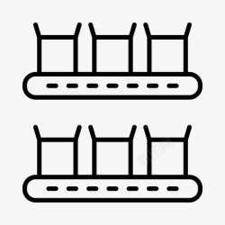 仓储供应链包装与配送工业物流图标高清图片