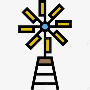 风车农业2线性颜色图标图标