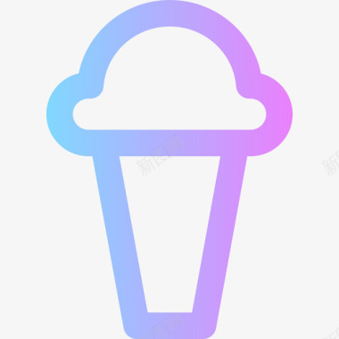 冰淇淋食物48梯度图标图标