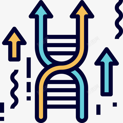 遗传学茎色线色图标svg_新图网 https://ixintu.com 线色 茎色 遗传学