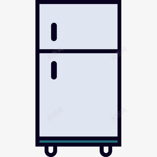 冰箱家用电器线性颜色图标svg_新图网 https://ixintu.com 冰箱 家用电器 线性颜色