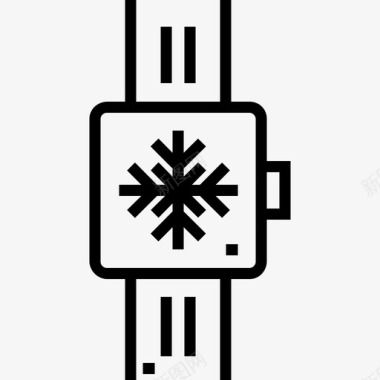 智能手表冬季20线性图标图标