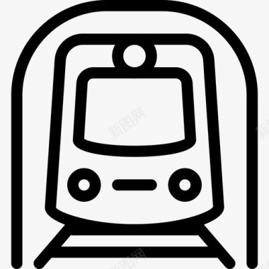 地铁交通43直线图标图标