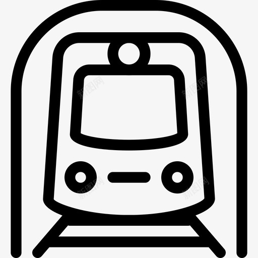地铁交通43直线图标svg_新图网 https://ixintu.com 交通43 地铁 直线