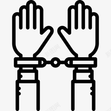 手铐强盗拘留所图标图标