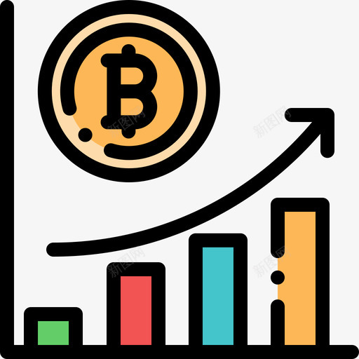 利润比特币10线性颜色图标svg_新图网 https://ixintu.com 利润 比特币10 线性颜色