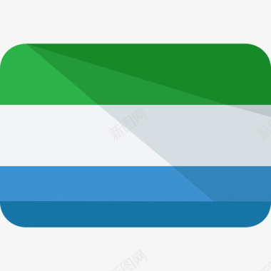 塞拉利昂国旗6平坦图标图标
