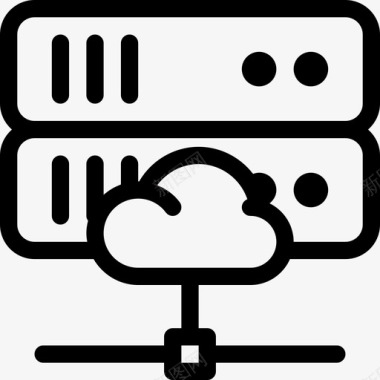 云服务器数据库2线性图标图标