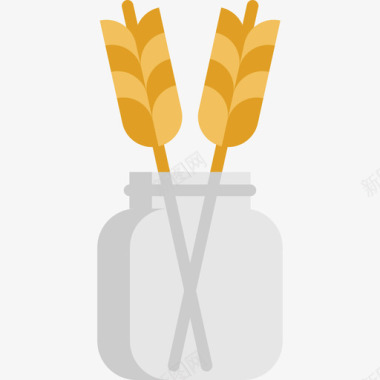 小麦感恩节18平坦图标图标