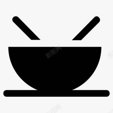 面条碗饭碗食物碗图标图标