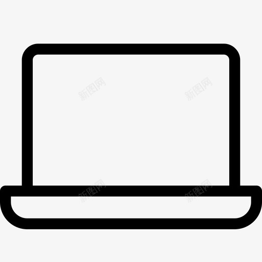 笔记本电子便携式图标svg_新图网 https://ixintu.com 便携式 基本线图标 技术 电子 笔记本