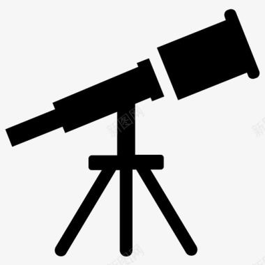 望远镜天文学探险图标图标