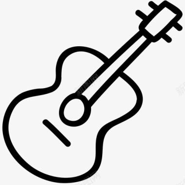 吉他手绘乐器图标图标