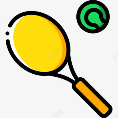 网球休闲14黄色图标图标