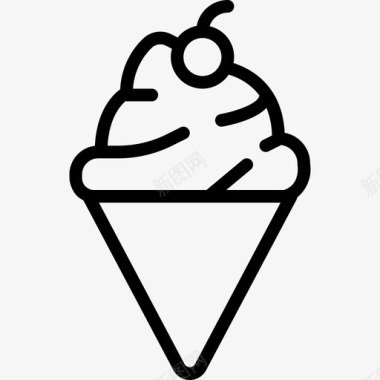 冰淇淋美食家冰淇淋直线冰淇淋图标图标