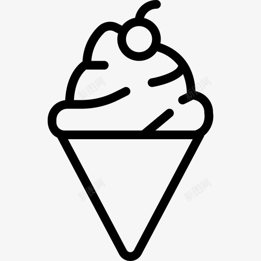 冰淇淋美食家冰淇淋直线冰淇淋图标svg_新图网 https://ixintu.com 冰淇淋 直线冰淇淋 美食家冰淇淋