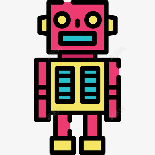 机器人书呆子3线性颜色图标svg_新图网 https://ixintu.com 书呆子3 机器人 线性颜色