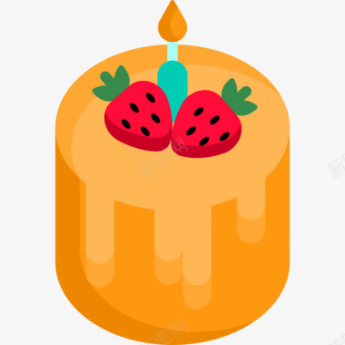 生日蛋糕食品和饮料11平的图标图标