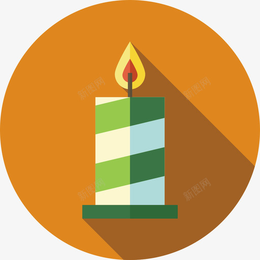 蜡烛圣诞84平的图标svg_新图网 https://ixintu.com 圣诞84 平的 蜡烛