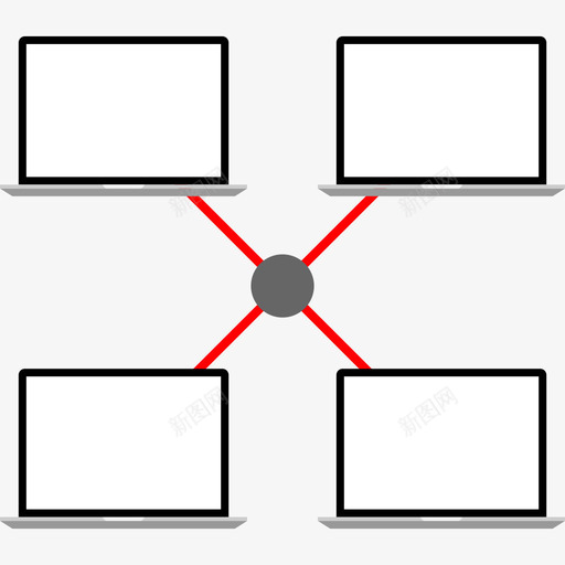 笔记本电脑网络10扁平图标svg_新图网 https://ixintu.com 扁平 笔记本电脑 网络10