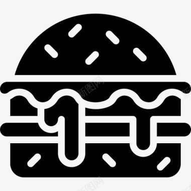 汉堡美食2填充图标图标