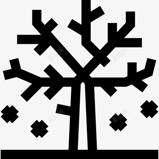 树冬季自然7线形图标svg_新图网 https://ixintu.com 冬季自然7 树 线形