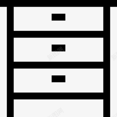 抽屉柜家具17件直线型图标图标
