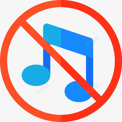 没有音乐信号和禁令3平淡图标svg_新图网 https://ixintu.com 信号和禁令3 平淡 没有音乐