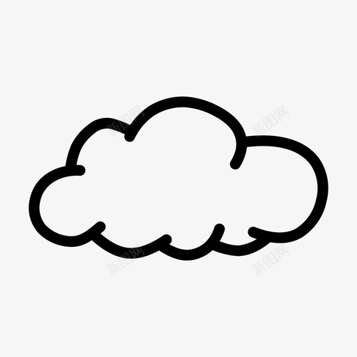 涂鸦云云计算数字化图标svg_新图网 https://ixintu.com 云计算 互联网 在线 天气 数字化 涂鸦云 简单涂鸦轮廓集