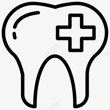 牙齿健康医院图标图标