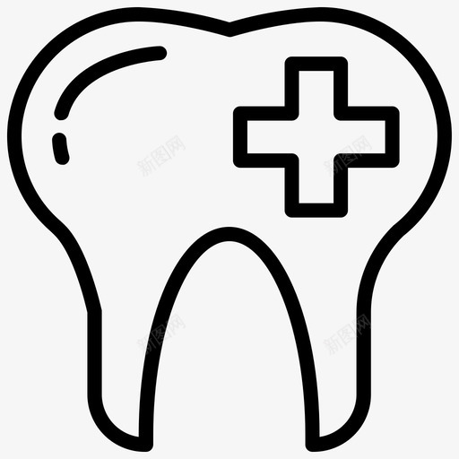 牙齿健康医院图标svg_新图网 https://ixintu.com 健康 健康智能 医院 牙齿