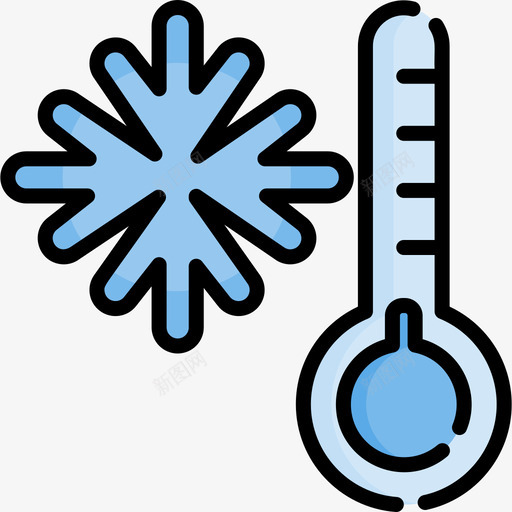 温度冬季自然11线性颜色图标svg_新图网 https://ixintu.com 冬季自然11 温度 线性颜色