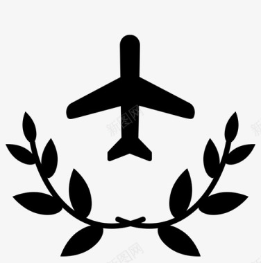 优秀航空公司证书飞机图标图标
