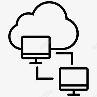 云网络云集线器云服务器图标图标