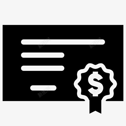 证书银行文件图标svg_新图网 https://ixintu.com 文件 票据 证书 财务 银行 银行和金融实体