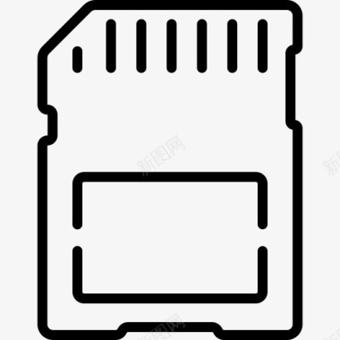 存储卡计算机部件3线性图标图标