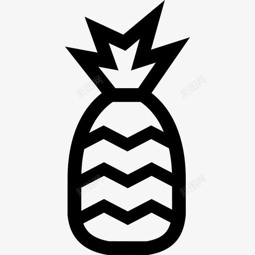 菠萝香蕉水果图标svg_新图网 https://ixintu.com 有机 水果 水果概述 热带 菠萝 香蕉