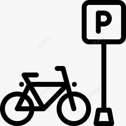 直线式自行车停车场图标svg_新图网 https://ixintu.com 直线式自行车停车场