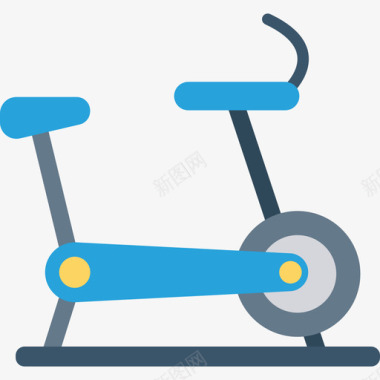固定自行车运动健身平板车图标图标