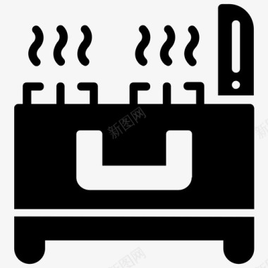 燃气燃烧器燃烧器烤箱灶具图标图标