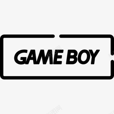 GameBoy视频游戏标志3线性图标图标