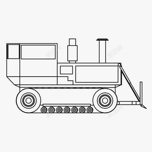 推土机建筑机器图标svg_新图网 https://ixintu.com 建筑 拖拉机 推土机 机器 除雪