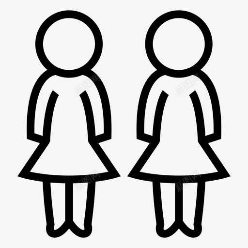 女孩女性人类图标svg_新图网 https://ixintu.com 人类 使用者 便利设施 女孩 女性