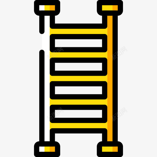 梯子44号结构黄色图标svg_新图网 https://ixintu.com 44号结构 梯子 黄色