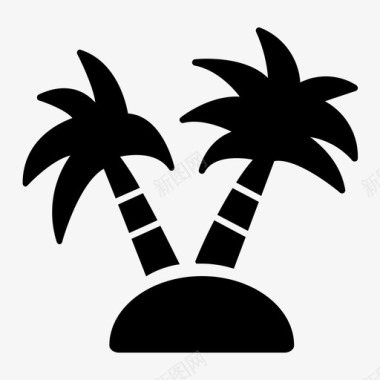 岛椰子海图标图标