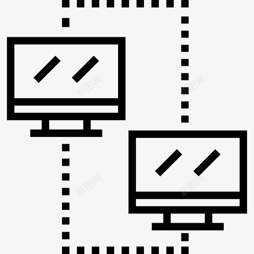 连接网络13线性图标svg_新图网 https://ixintu.com 线性 网络13 连接