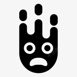 害怕表情图火焰表情图害怕情感恐惧图标高清图片