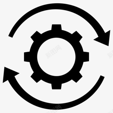 系统更新齿轮旋转图标图标