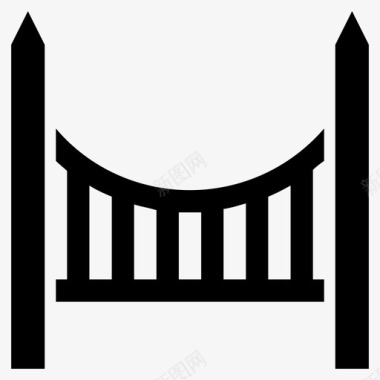 吊桥十字桥布鲁克林大桥图标图标