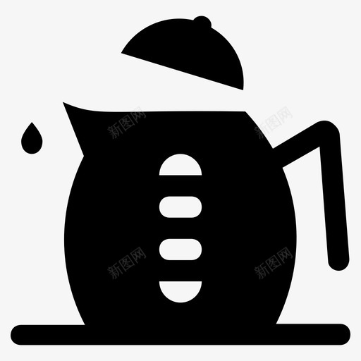 茶壶水壶厨房用具图标svg_新图网 https://ixintu.com 厨房炊具雕文图标 厨房用具 水壶 水锅炉 茶壶